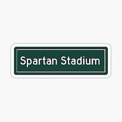 Michigan State Spartan Stadium Sign Sticker