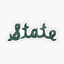 Michigan State Tie-Dye Sticker