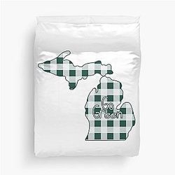 Go Green Michigan Duvet Cover