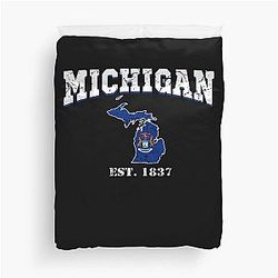 Michigan est 1837 Duvet Cover