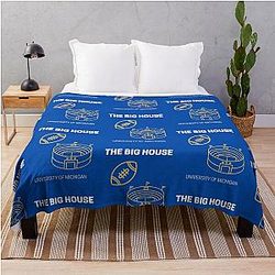 Michigan Football Stadium Throw Blanket