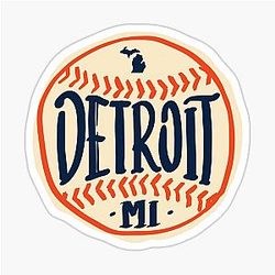 Detroit Hand Drawn Script Design Sticker