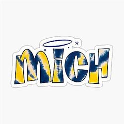 Michigan Tie Dye Sticker