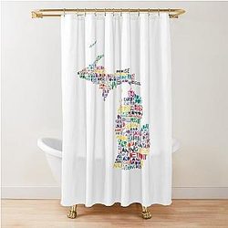 Michigan Colorful Shower Curtain