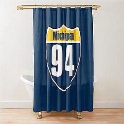 Michigan Interstate Sign Shower Curtain