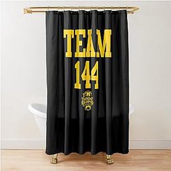 Michigan Football Team National Champions Flag Shower Curtain