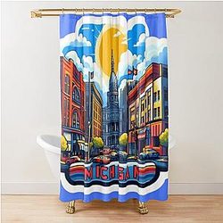 Campus Chronicles: Michigan Daily Apparel Shower Curtain