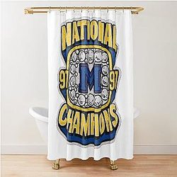 1997 Michigan Wolverines National Champions Ring Vintage Design Shower Curtain