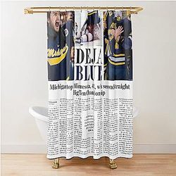 The Michigan Daily Hockey Big Ten Champions Poster Shower Curtain