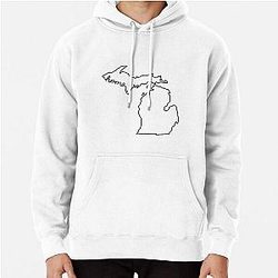Michigan State Outline Pullover Hoodie