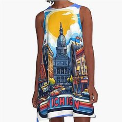 Campus Chronicles: Michigan Daily Apparel A-Line Dress