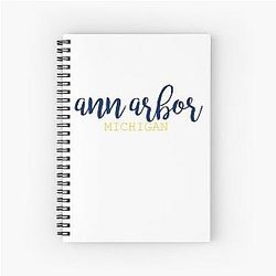 University of Michigan Ann Arbor MI Spiral Notebook