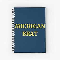 Michigan Brat Spiral NoteBook