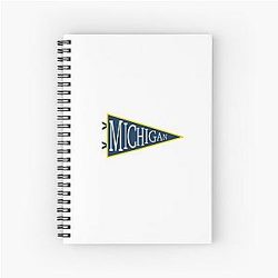 College Michigan Spiral Notebook