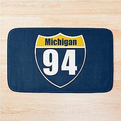Michigan Interstate Sign 94 Bath Mat becomes 

Michigan Interstate Sign Bath Mat