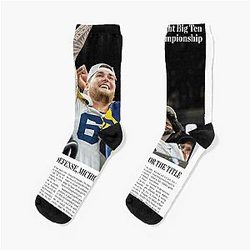 The Michigan Daily Front Cover 12623 Big Ten Championship Socks