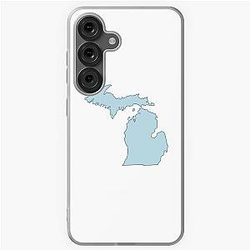 Michigan Samsung Galaxy Case Outline Home State Blue Soft