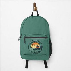 Marquette Michigan Sunset Lighthouse Design Backpack