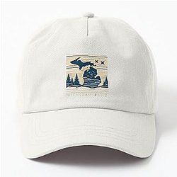 Michigan Blue Serenity Minimalist Line Art Dad Hat