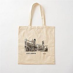 Ann Arbor Michigan Cotton Tote