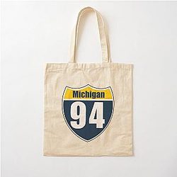 Michigan Interstate Sign Cotton Tote Bag 94
