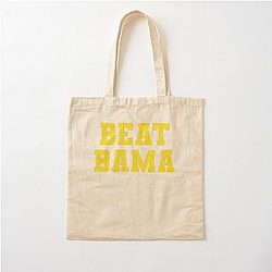 Beat Bama at Michigan Football Cotton Tote Bag