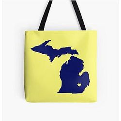 Ann Arbor Michigan All Over Print Tote Bag