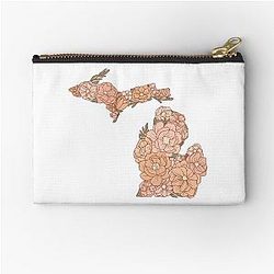 Michigan State's Flowers Zipper Pouch