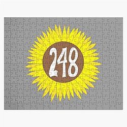 Hand Drawn Michigan Sunflower Area Code Jigsaw Puzzle