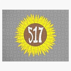 Hand Drawn Michigan Sunflower Area Code Jigsaw Puzzle