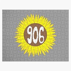 Hand Drawn Michigan Sunflower Area Code Jigsaw Puzzle