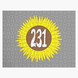 Hand Drawn Michigan Sunflower Jigsaw Puzzle