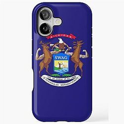 Michigan Flag Redone iPhone Case