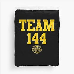 Michigan Football Team National Champions Shirt, Football or Business is Finished National Championship Duvet Cover