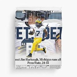 The Michigan Daily Front Cover Michigan vs Penn State Duvet Cover