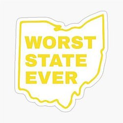 Worst State Ever Michigan Fan Sticker