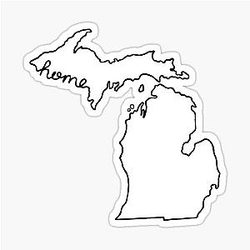 Michigan State Outline Sticker
