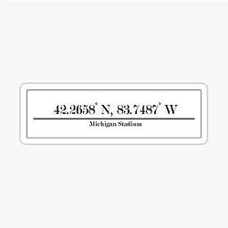University of Michigan - Michigan Stadium Coordinates Sticker