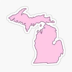 Michigan Home State Pink