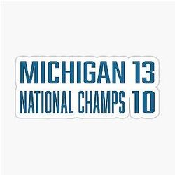 Michigan National Champions 2023 Limited Edition Sticker