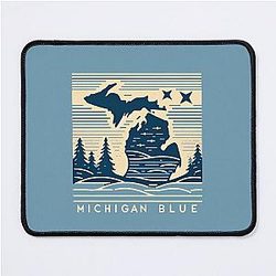 Michigan Minimalist Line Art Mouse Pad