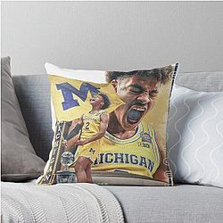 Jordan Poole Michigan Throw Pillow