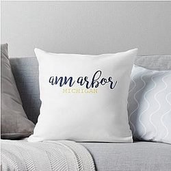 University of Michigan Ann Arbor MI Throw Pillow