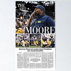 Michigan Daily Sports Monday (The Art of Moore) Poster