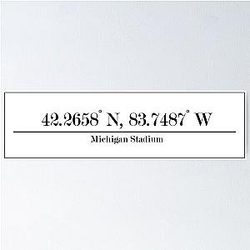 University of Michigan - Michigan Stadium Coordinates