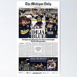 The Michigan Daily Front Cover Hockey Big Ten Champions