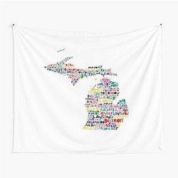 Michigan Typography Tapestry