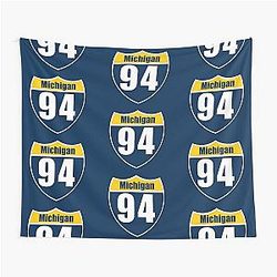 Michigan Interstate Sign Tapestry 94