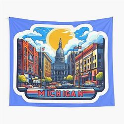 Campus Chronicles: Michigan Daily Apparel Tapestry