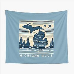 Michigan Blue Serenity Tapestry
